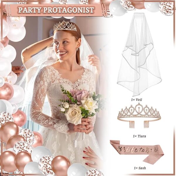 Rose Gold Bridal Shower Decor (274 Pcs) - Image 4