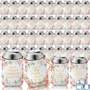 Flower Wedding Can Coolers (50-Pack)