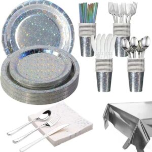 Silver Star Disposable Party Set (201-Piece)