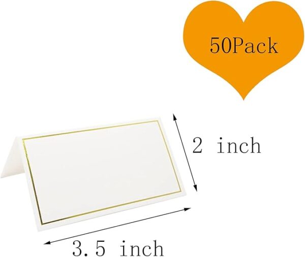 50 Gold Foil Tent Cards - 2x3.5" - Image 2