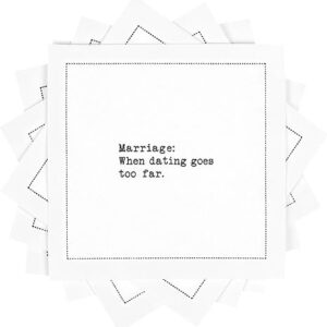 Five Star Marriage Quotes White Cotton Cocktail Napkins (50-Pack)