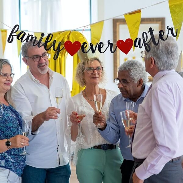 Family Ever After Black Glitter Banner - Image 4