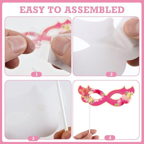 36-Piece Tea Party Photo Booth Props (Pink, White, Green) - Image 2