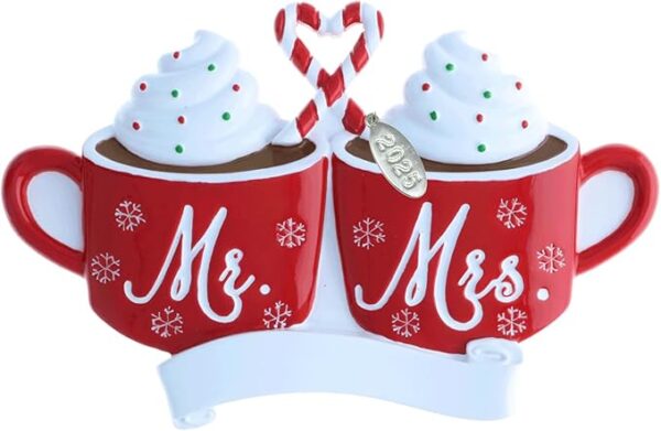 Our First Christmas 2025 Ornament – Just Married Mr & Mrs Gift Box