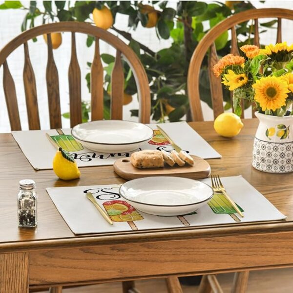 Artoid Mode Popsicles Placemats – Set of 4, 12x18" Seasonal Table Mats - Image 4
