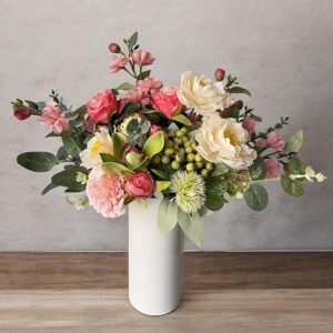 Spring Awakening – Artificial Flower Arrangement with Vase