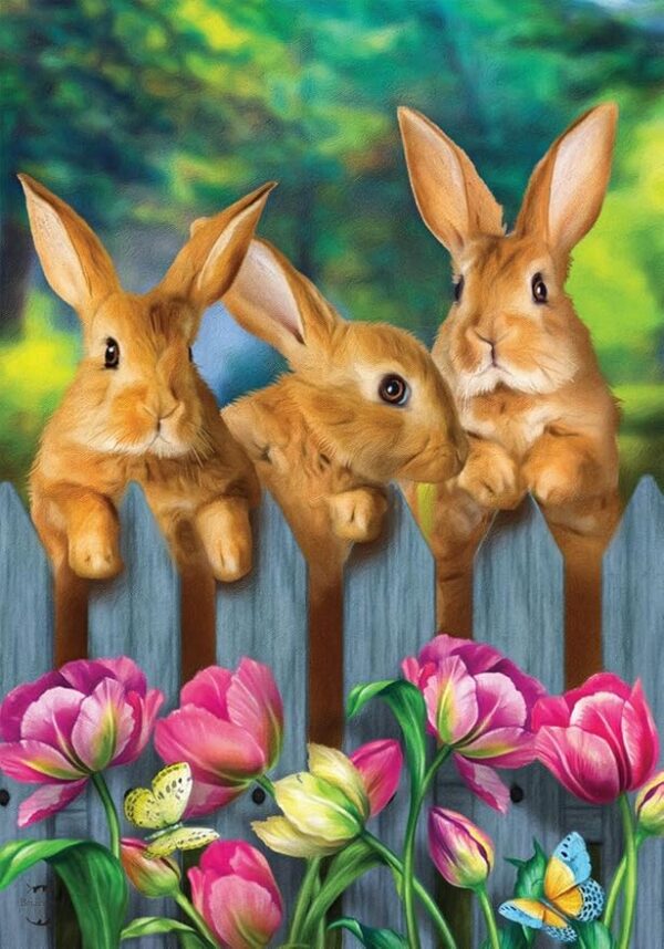 Briarwood Lane Garden Bunnies Spring Garden Flag