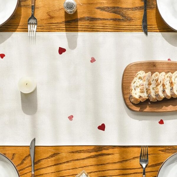 Heart Love Daughter Table Runner – 13x72" Spring Holiday Decor - Image 3