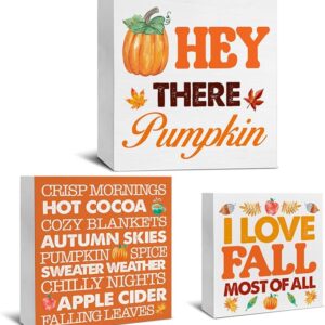 Fall Wood Box Signs (3-Piece Set)