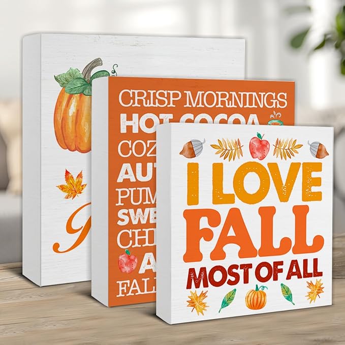 Fall Wood Box Signs (3-Piece Set) - Image 3