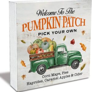 Pumpkin Patch Wood Box Sign