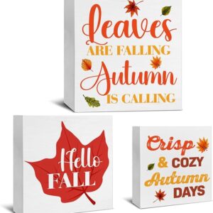 Fall Wood Block Signs (3-Piece Set)