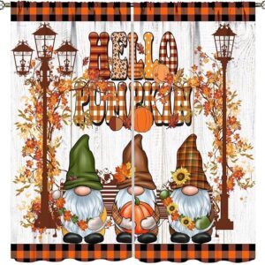 Fall Gnome Pumpkin Curtains (2 Panels)