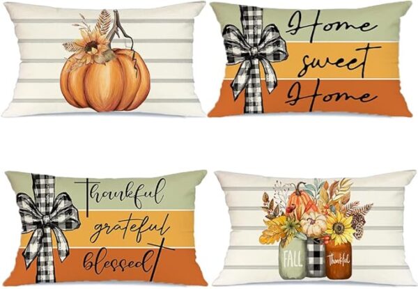 Fall Decorative Pillow Covers (Set of 4)