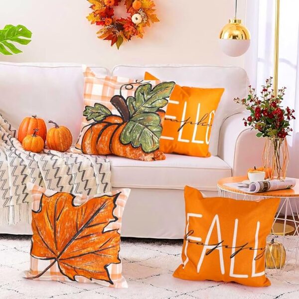 Fall Farmhouse Pillow Covers (Set of 4) - Image 4