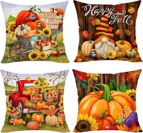 Farmhouse Fall Pillow Covers (Set of 4)