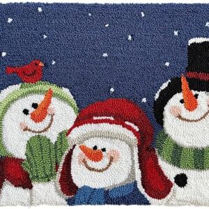 Snowman Family Accent Rug