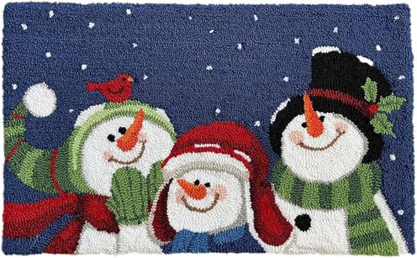 Snowman Family Accent Rug