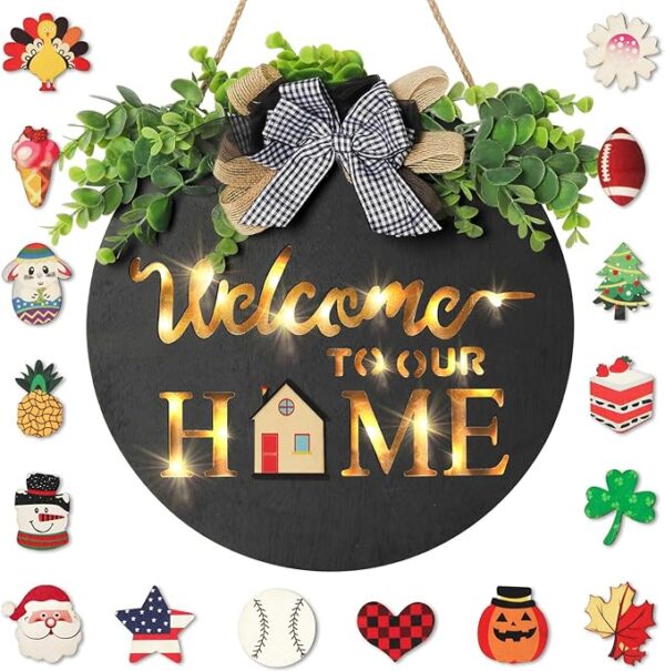 Interchangeable Seasonal Welcome Sign