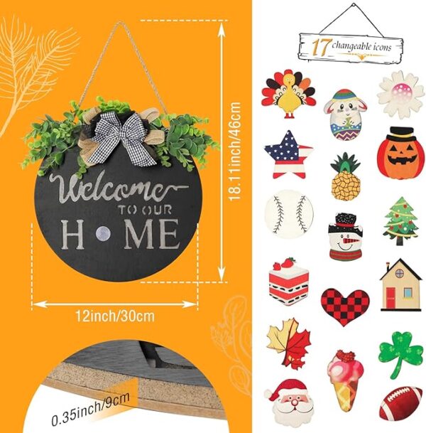 Interchangeable Seasonal Welcome Sign - Image 3