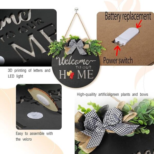 Interchangeable Seasonal Welcome Sign - Image 4