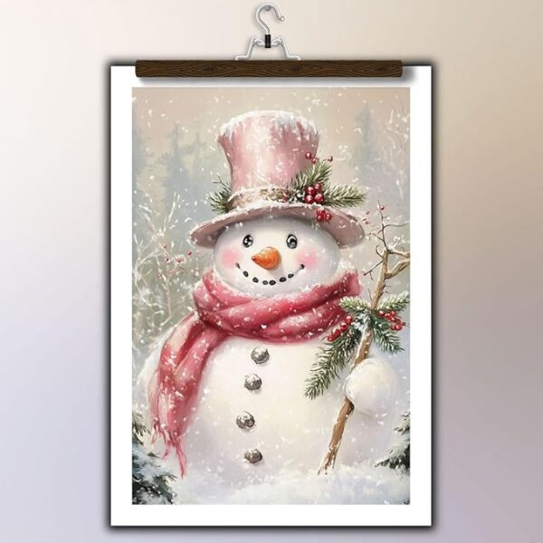 Snowman Christmas Canvas Art - Image 2