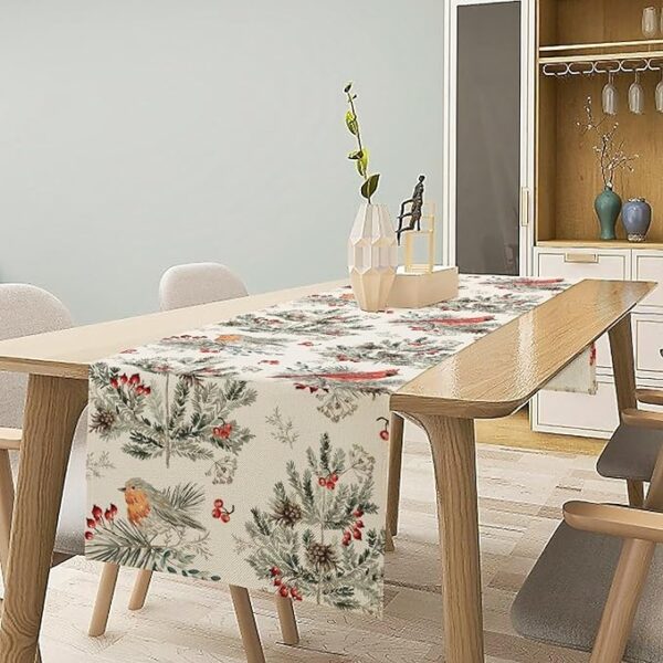 Christmas Red Bird Table Runner - Image 2