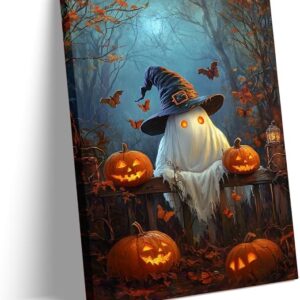 Friendly Ghost Halloween Canvas - 12x16in