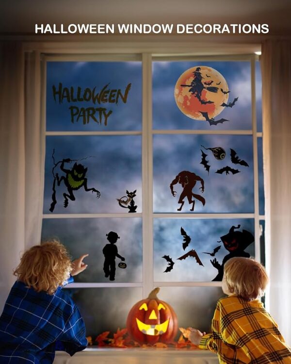 9 Sheets Halloween Window Clings – Decorative Stickers for Home & Party - Image 2