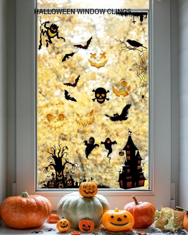 9 Sheets Halloween Window Clings – Decorative Stickers for Home & Party - Image 3