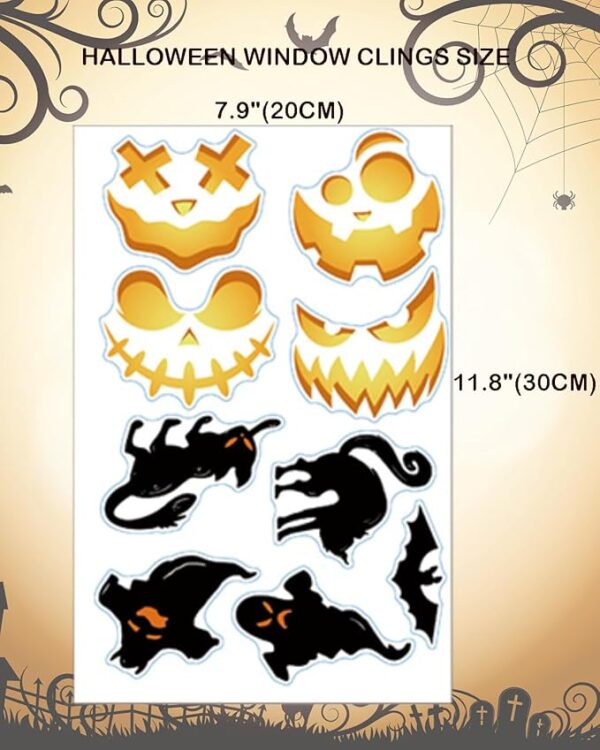 9 Sheets Halloween Window Clings – Decorative Stickers for Home & Party - Image 4