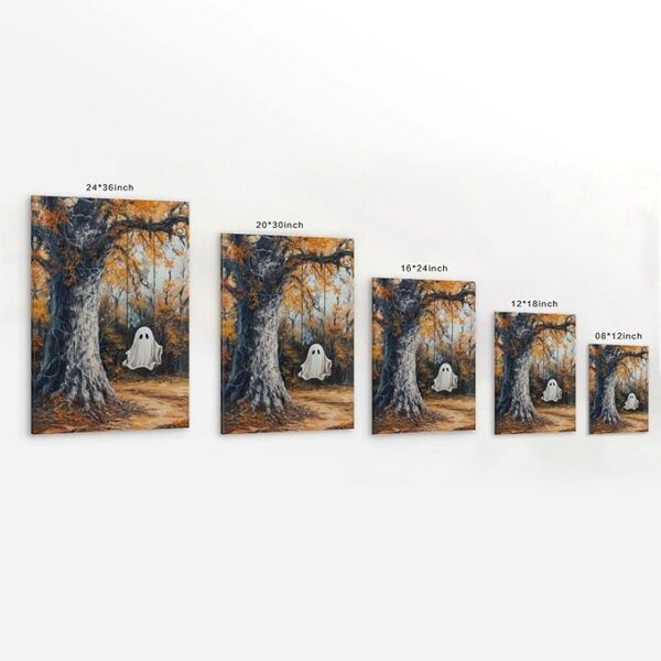 Ghost Swing Wall Art – Vintage Halloween Canvas - Image 3