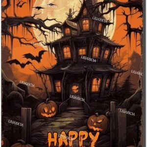 Happy Halloween Pumpkin Tin Sign - 8"x12"