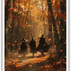 Three Witches Horror Canvas - 12x16in