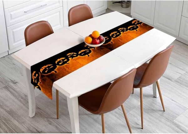 Halloween Evil Pumpkin Table Runner - 13x72in - Image 4