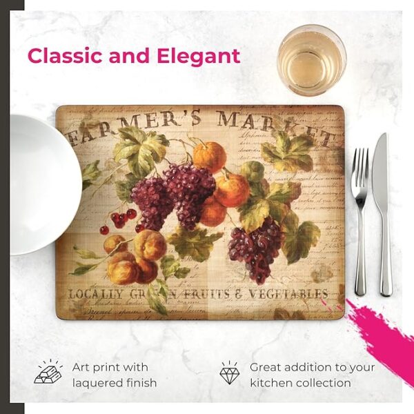 Fall Placemats – Set of 4 Cork-Backed Autumn Table Mats (15.7" x 11.7") - Image 3