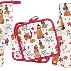 Fall Kitchen Linen Set - Maple, Gnome & Turkey