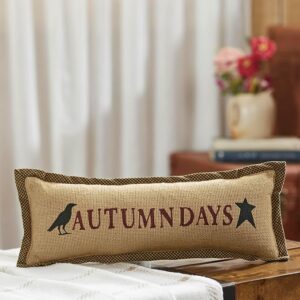 Raven Harvest Fall Pillow – 5x15" Primitive Thanksgiving Decor