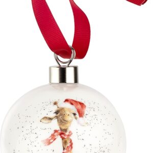 Ho Ho Ho Bauble – Fine China Giraffe Christmas Ornament