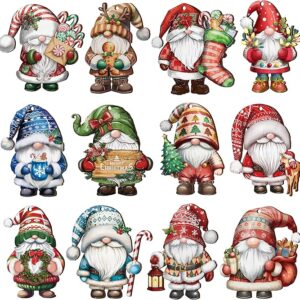 Wooden Gnome Hanging Decorations - 24 Pack