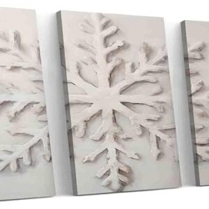 3-Pc Farmhouse Winter Canvas Art Set - 16x20in