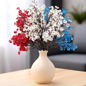 Red, White & Blue Silk Baby's Breath - 10 Pcs