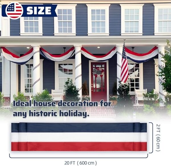 4-Pack American Bunting Flag - 2" x 20Ft - Image 2