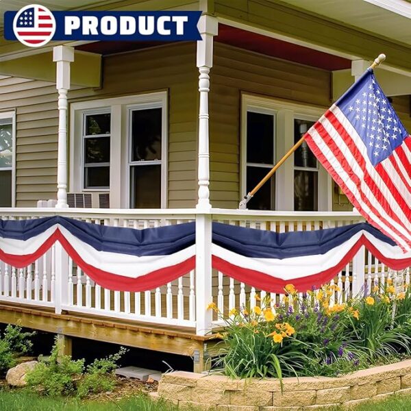 4-Pack American Bunting Flag - 2" x 20Ft - Image 3