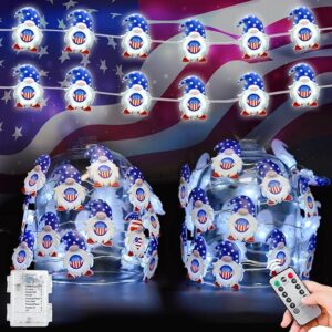 2-Pack 4th of July LED Lights - 19.6FT (8 Modes & Timer)