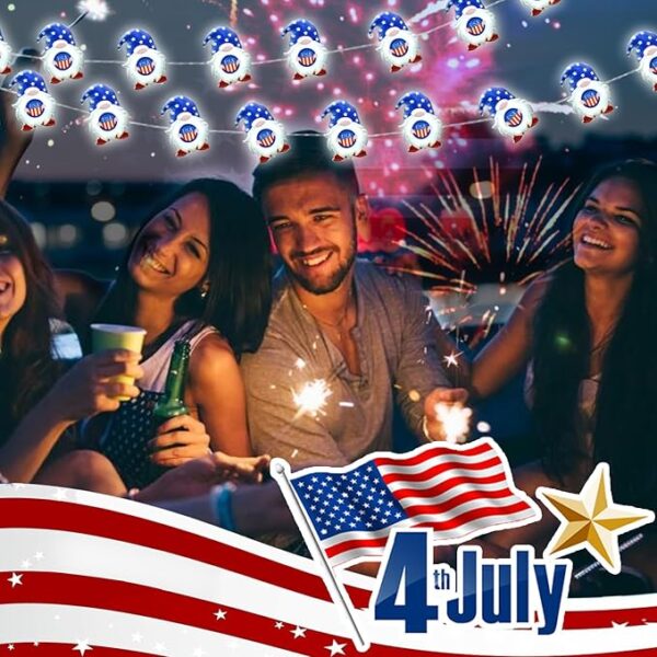 2-Pack 4th of July LED Lights - 19.6FT (8 Modes & Timer) - Image 3