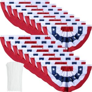 16-Pack American Flag Bunting - 1.5x3 Ft