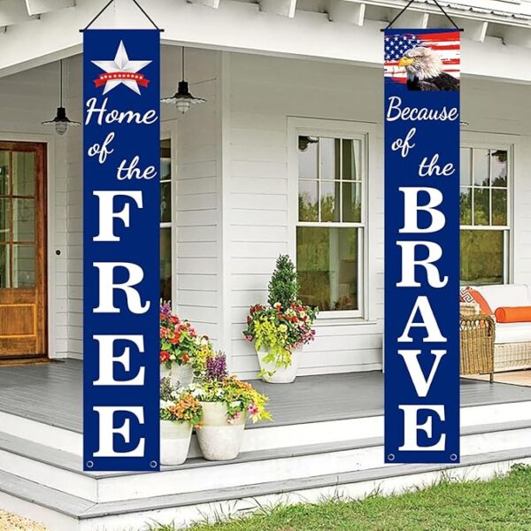 Patriotic Hanging Banners - Red White Blue Decor