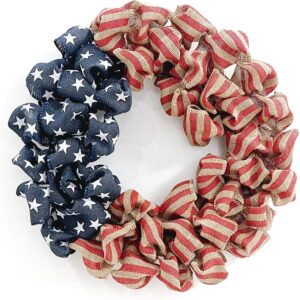 24" Patriotic Summer Wreath for Front Door