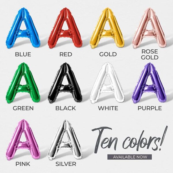 16" Letter Balloons – Rose Gold Foil Banner - Image 2